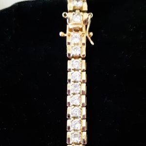 Cubic zirconia tennis bracelet